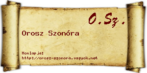 Orosz Szonóra névjegykártya